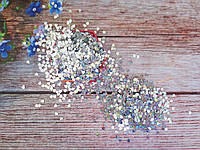 Наполнитель для пакет-шейкера для аквабантиков, "Сердечко", 3х3 мм, цвет серебро (голограмма), 10 грамм