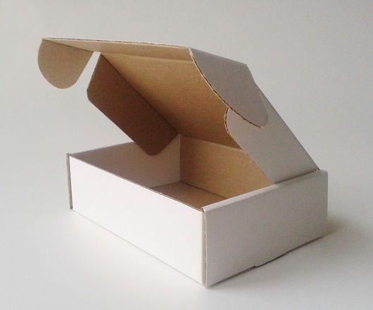 Коробка белая подарочная самосборная картонная упаковка для подарков украшений текстиля 220х200х70 мм - фото 2 - id-p1168969517