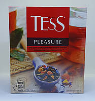 Чай черный с тропическими фруктами TESS Pleasure 100 пакетиков
