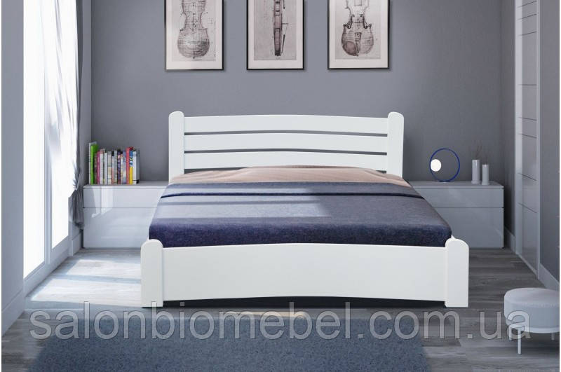 Ліжко двоспальне Сабріна 1,6 м бук біла