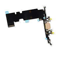Оригинальный шлейф зарядки iPhone 8 Plus Gold с разъемом зарядки-синхронизации и микрофоном (гарантия 12