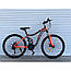 Велосипед спортивний двухподвесной TopRider-910 26" синьо-помаранчевий, фото 3