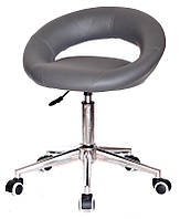 Кресло Holy (Холи) кожзам серый 1001 Modern Office на хромированной базе на колесах