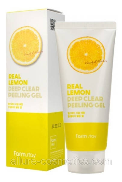 Пілінг-гель для обличчя з лимоном FARM STAY Real Deep Clear Peeling Gel Lemon