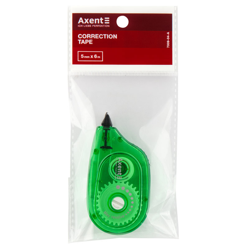 Коректор стрічковий Axent 7009-05-A 5 мм х 6 м, бордовий зелений