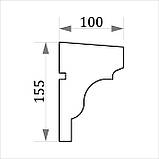 Молдинг на фасад, фасадний молдинг ФТ-24 h155x100, фото 3