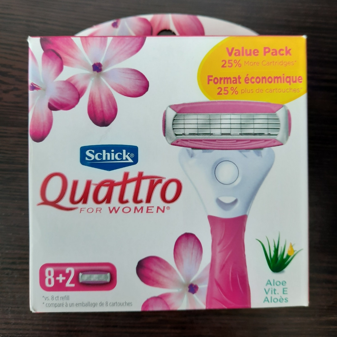 Касети для гоління жіночі Schick Quattro 8 + 2 шт. (Шик Квадро оригінал)