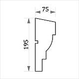 Молдинг на фасад, фасадний молдинг ФТ-35 h195x75, фото 3