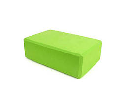 Блок для йоги Metr+ 23х15,5х7,5 см., зеленый