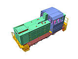 Збірна модель маневрового локомотива серії ТГМ23, масштабу 1/87, H0, фото 3