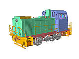 Збірна модель маневрового локомотива серії ТГМ23, масштабу 1/87, H0, фото 2