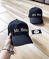 Парные кепки\бейсболки Mr.Boss \ Mrs.Boss