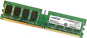 Оперативна пам'ять Crucial DDR2 2Gb 800MHz PC2-6400U 2R8 CL6 Б/В MIX