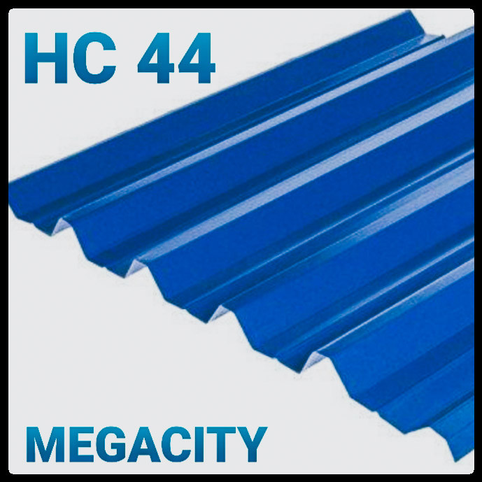 Профнастил Покрівельний / НС-44 / RAL 5005 (синій) / PE 0.45 мм / Корея