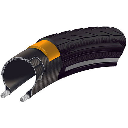 Велосипедна покришка шина Continental RIDE Classic,28" | 700B Standard | 28 x 1 1/2 [1 3/8], чорна, не складна, фото 3