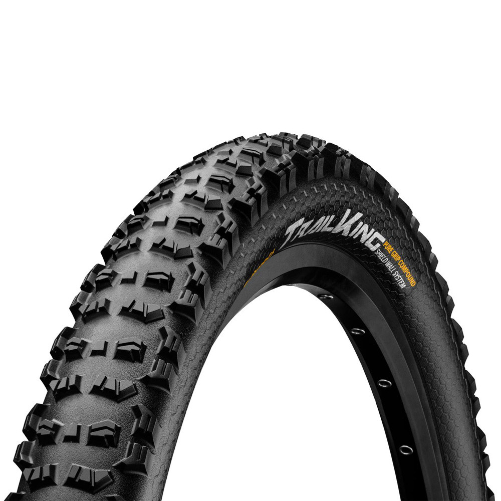 Велосипедна покришка шина безкамерна Continental Trail King ShieldWall, 27.5 x 2.20, чорна, складна