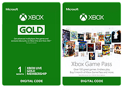 Карта оплати 1 місяць Xbox Game Pass + 1 місяць Xbox Live Gold, (Всі Країни)