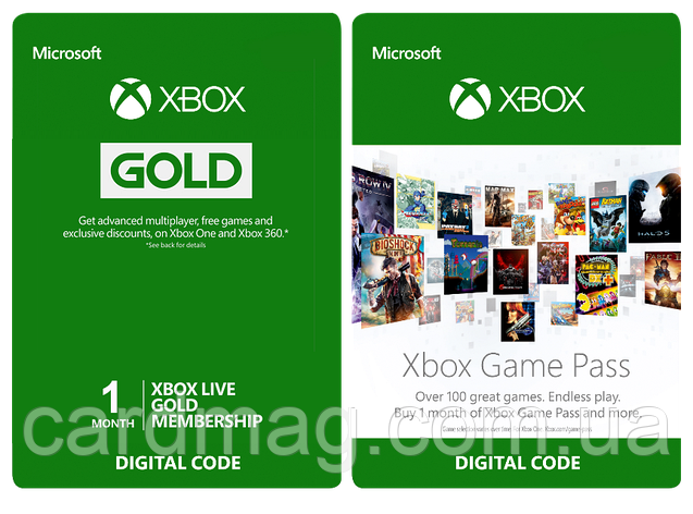 Карта оплати 1 місяць Xbox Game Pass + 1 місяць Xbox Live Gold, (Всі Країни), фото 1