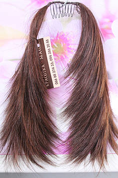 Хвостик на дроті короткий штучні волосся шоколадний