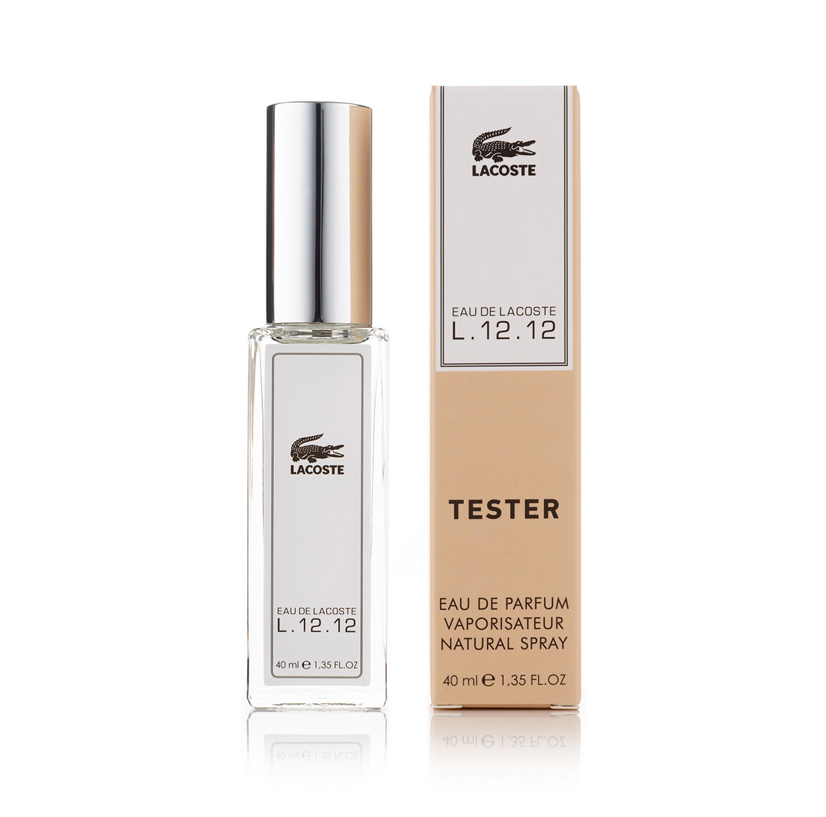 Міні парфуми тестер чоловічий 40 мл Lacoste Eau De L.12.12 Blanc (50)