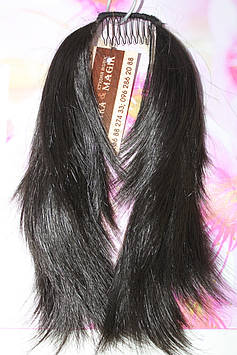 Хвостик на гребінці короткий штучні волосся чорний