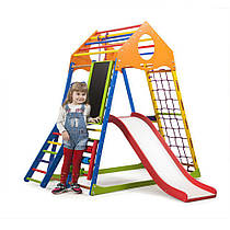Детский спортивный комплекс для дома «KindWood Color Plus 3»  SportBaby, размеры 1.5х0.85х1.32м