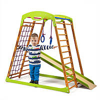 Детский спортивный уголок для дома "BabyWood" ТМ SportBaby, размеры 1.3х0.85х1.32м