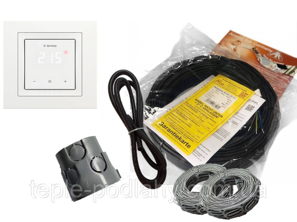 Кабель Arnold Rak 6102-20 EC | 15 м | 300 вт | 1,5 - 2,3 м. кв | + сенсорний регулятор Terneo S (KIT 19032)