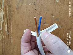 Провід ПВСн 2x2,5 мм² Одескабель, електричний з'єднувальний, гнучкий, білий