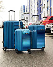 Пластиковий чемодан маленький фіолетовий ручна поклажа S Польща, фото 2