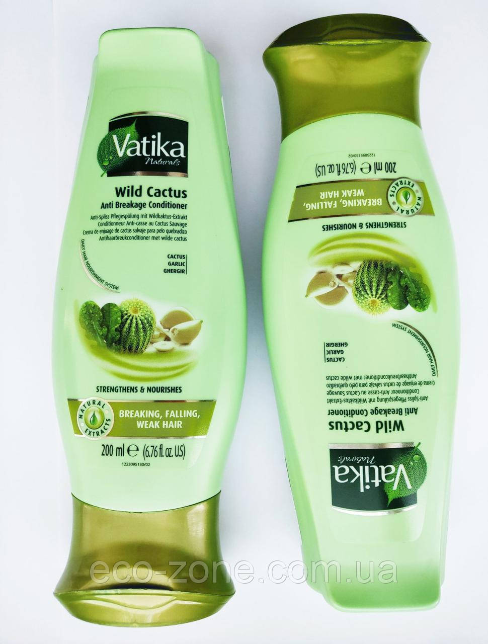 Кондиціонер Дикий Кактус Dabur Vatika, 200ml / Дабур Ватіка. від випадання, слабких і ламких волосся Термін до 10/2027, фото 1