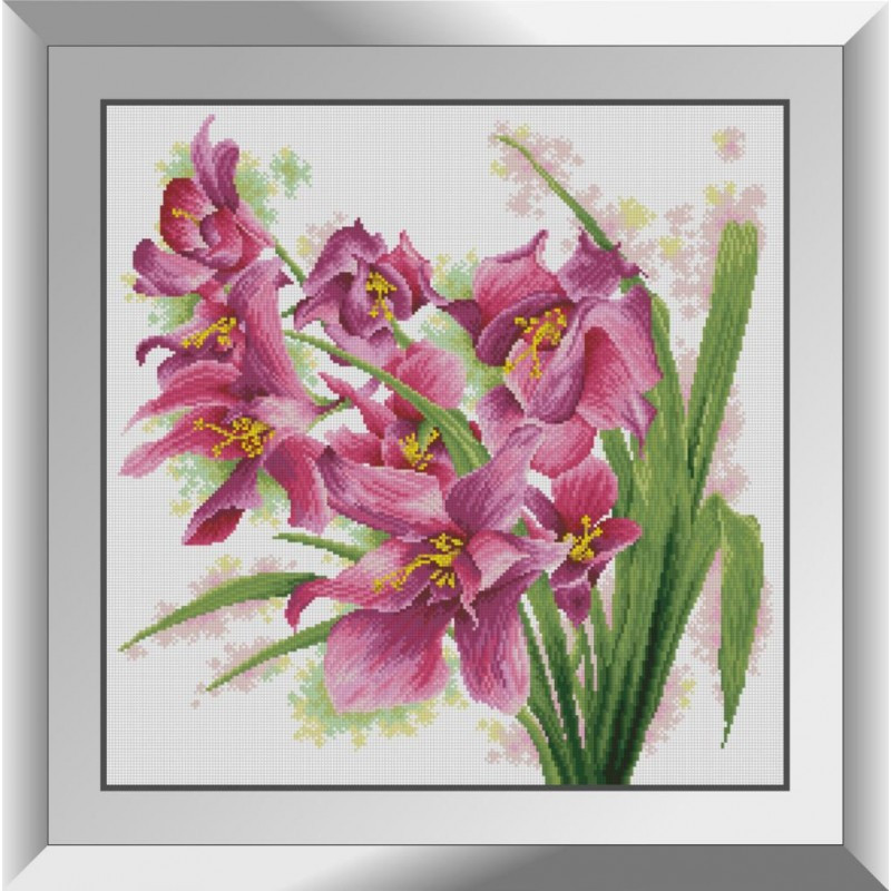Алмазна мозаїка Цвітіння лілій Dream Art 31553 (56 x 56 см)