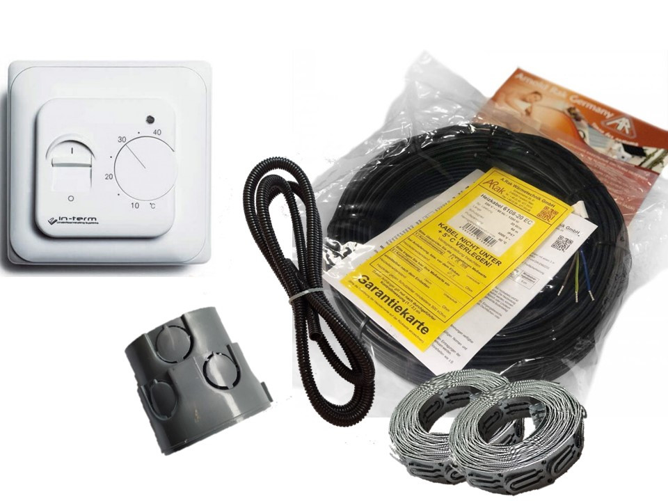 Кабель Arnold Rak 6106-20 EC | 40 м | 800 вт | 4,0 - 6,2 м. кв | + механічний регулятор (KIT 19006)