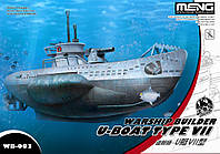 WARSHIP BUILDER – U-BOAT TYPE VII. Збірна модель мультяшного корабля (збірка без клею). MENG MODEL WB-003