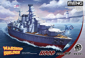 WARSHIP BUILDER - HOOD. Збірна модель мультяшного корабля (збірка без клею). MENG MODEL WB-005