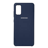 Silicone Case Premium на Samsung S20 Dark Blue