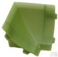 Бортик для стільниці F3M, декоративно - вологозахисний: Кут внутрішній, колір зелений, Made in Poland (код49)