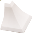 Бортик для стільниці F3M, декоративно - вологозахисний: Кут зовнішній, колір білий, Made in Poland (код69)