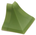 Бортик для стільниці F3M, декоративно - вологозахисний: Кут зовнішній, колір зелений, Made in Poland (код72)