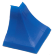 Бортик для стільниці F3M, декоративно - вологозахисний: Кут зовнішній, колір синій, Made in Poland (код73)