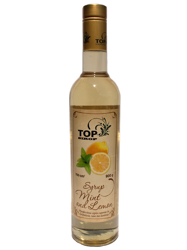 Сироп "М'ята та лимон" ТМ Top Sirop 900 г, фото 1