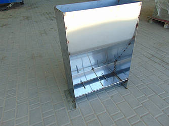 Годівниця для свиней на 2 місця з нержавійки 1,5 мм