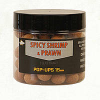 Плаваючі бойли Dynamite Baits Spicy Shrimp & Prawn Foodbait Pop-Ups 15мм