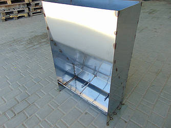 Годівниця для свиней на 3 місця з нержавійки 1,5 мм