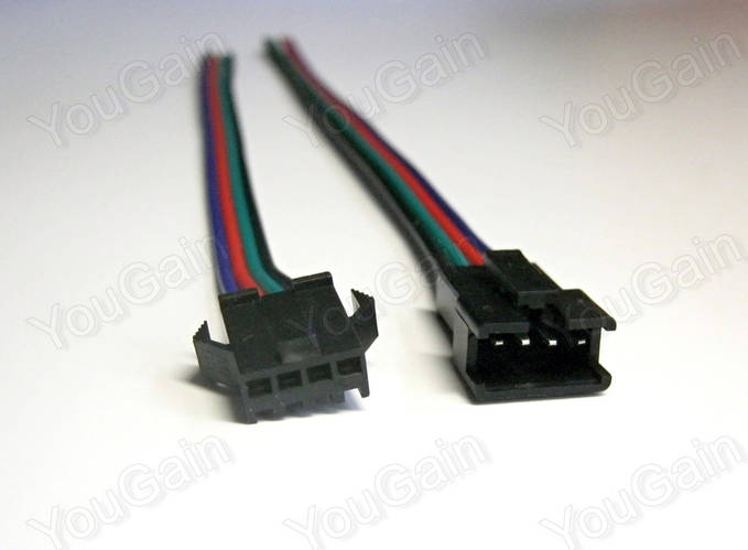 Комплект коннекторов для соединения светодиодных RGB лент (4 pin) 15см ...