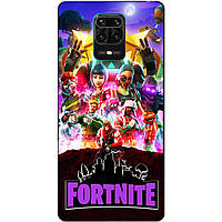 Силіконовий бампер чохол для Xiaomi Redmi Note 9s/Note 9 Pro з малюнком Fortnite