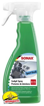 Поліроль для пластику матовий з розпилювачем SONAX Sport Fresh (500 мл)357241, 357241
