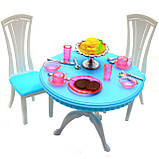 Дитяча іграшкова меблі Глорія Gloria для ляльок Барбі Їдальня 2812. Облаштуйте ляльковий будиночок, фото 2