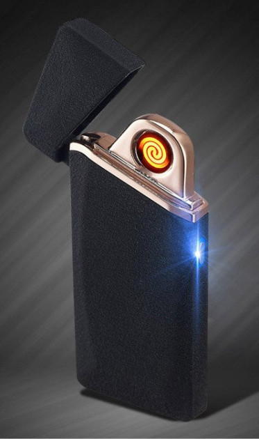 Електронна спіральна сенсорна запальничка LIGHTER USB 110, фото 1