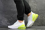 Кросовки чоловічі Nike Air Max 270, білі з жовтим салатовим (Розмер 42,44,45), фото 2